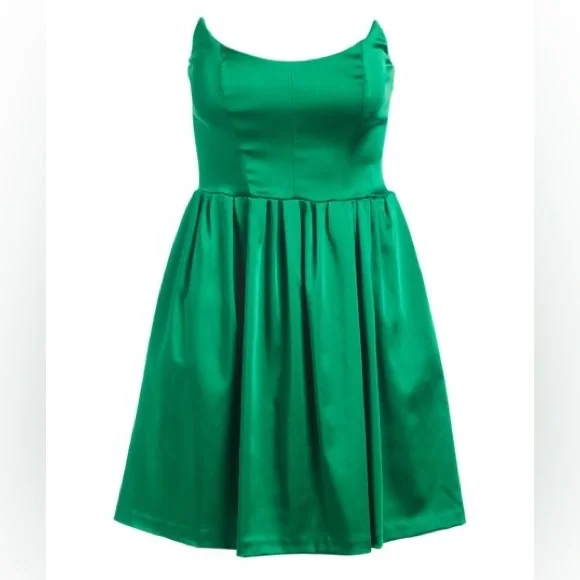 slim fit dress slacks Amanda Uprichard Strapless Puzzle Mini Dress main image 0